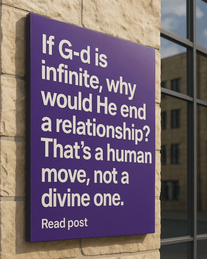 Sign about G-d being infinite