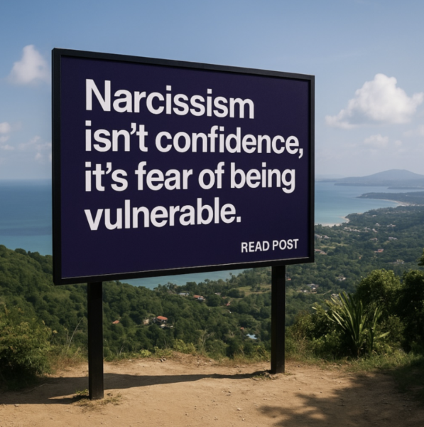 Narcissism isn’t confidence, it’s fear of being vulnerable.