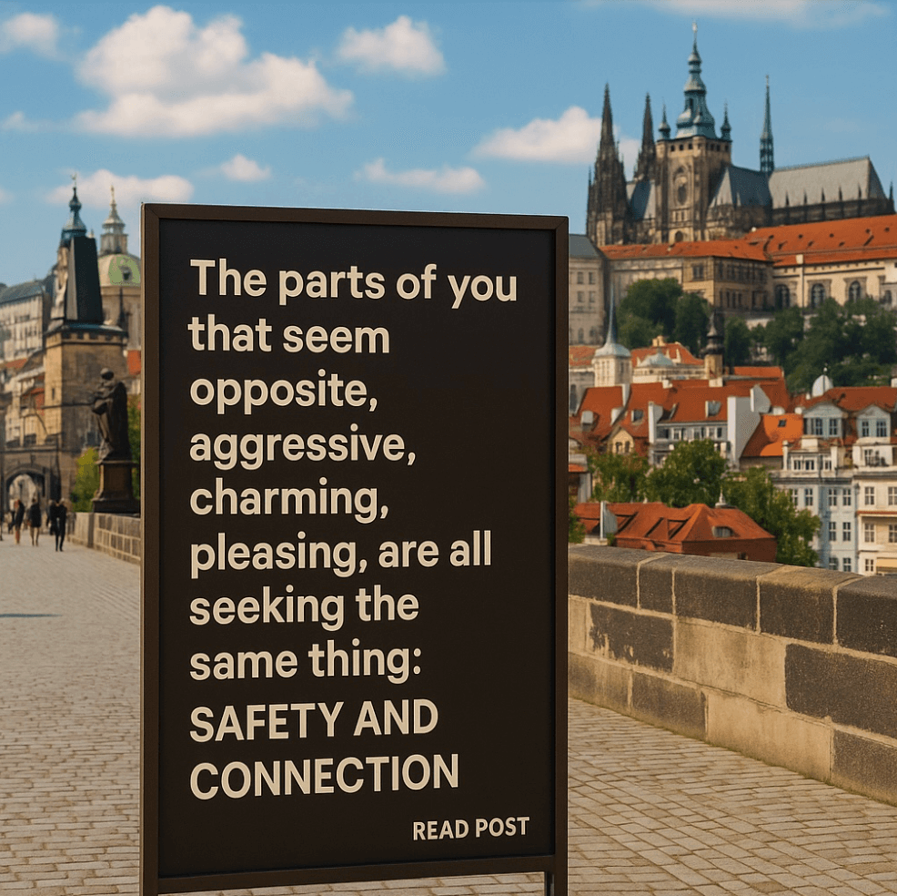 Sign about safety and connection