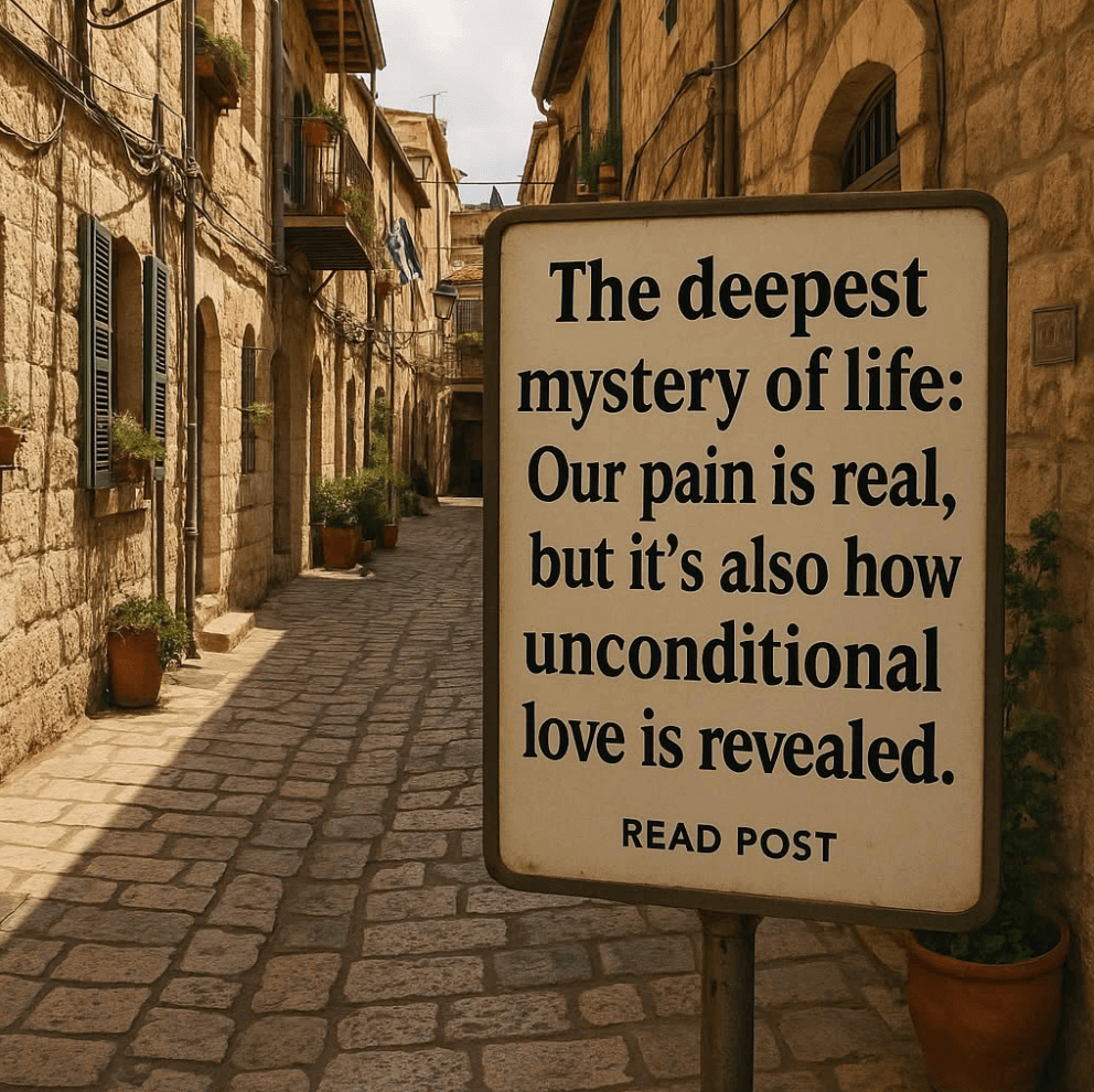 sign about pain and unconditional love