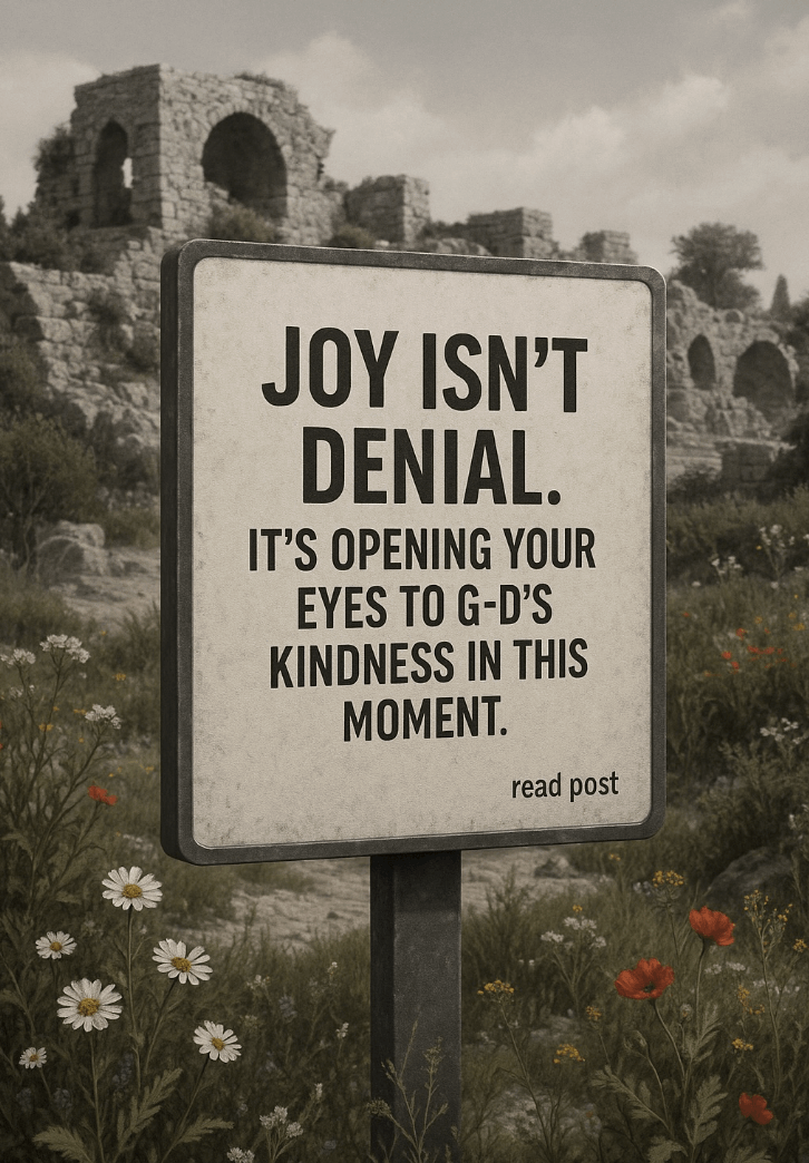 Sign that joy isn't denial