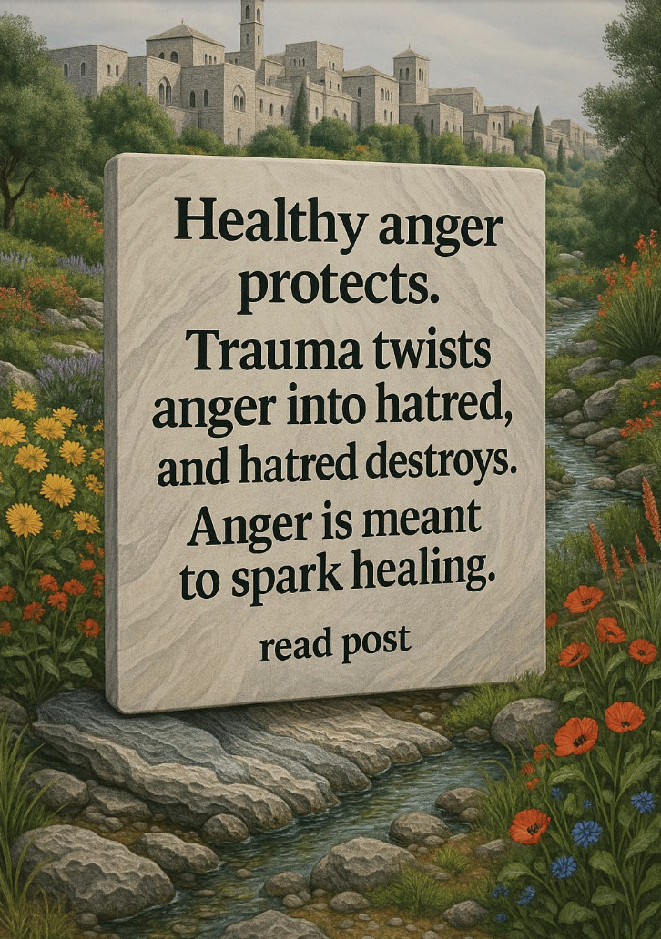 sign about anger and trauma