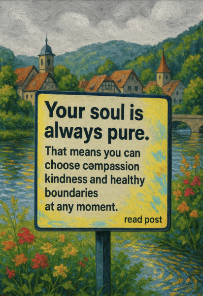 Your soul never gets dirty.