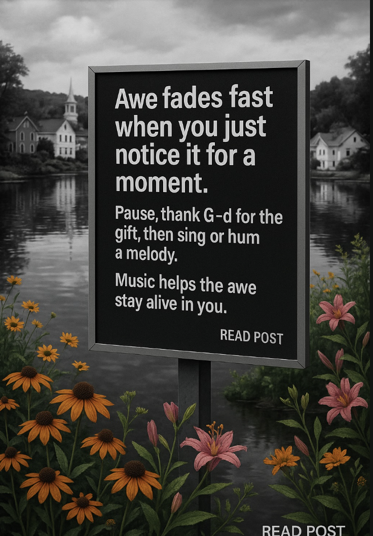 sign about awe fading