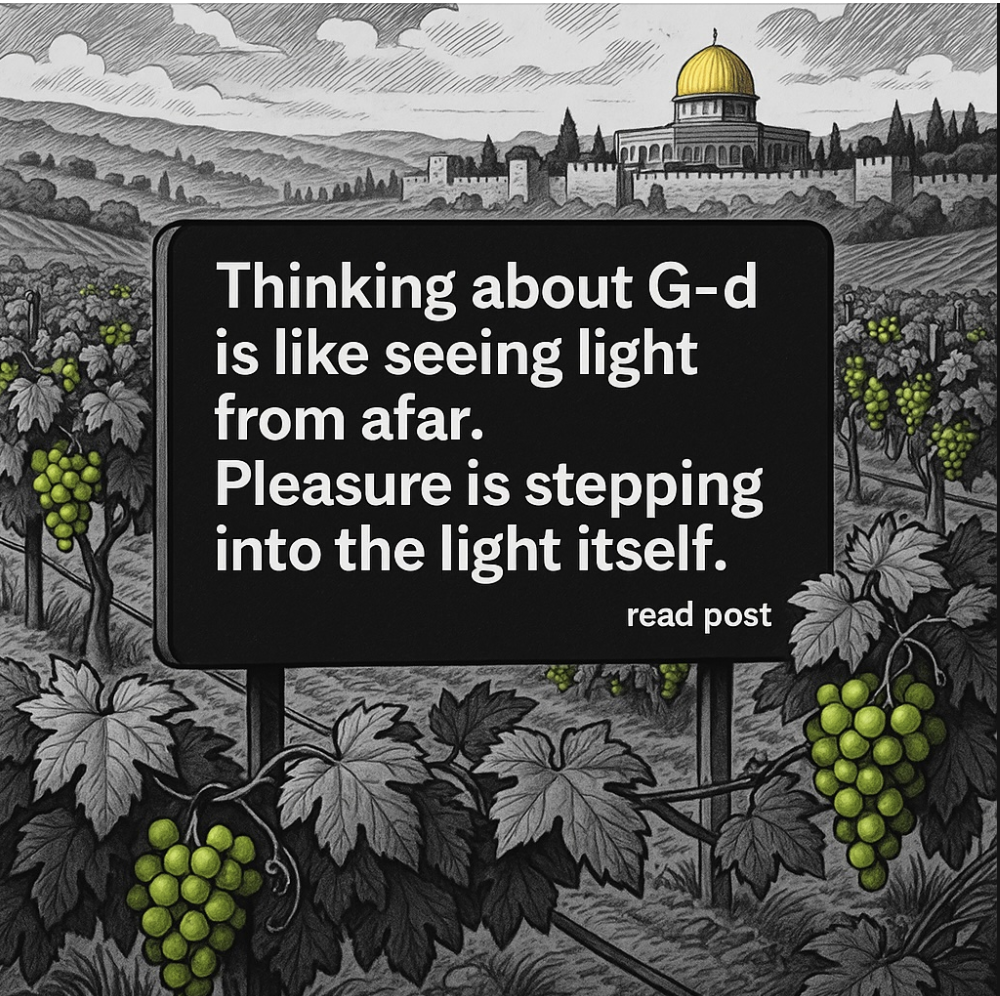 sign about seeing the light and G-d