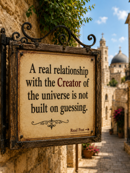 How a real relationship with the Creator begins
