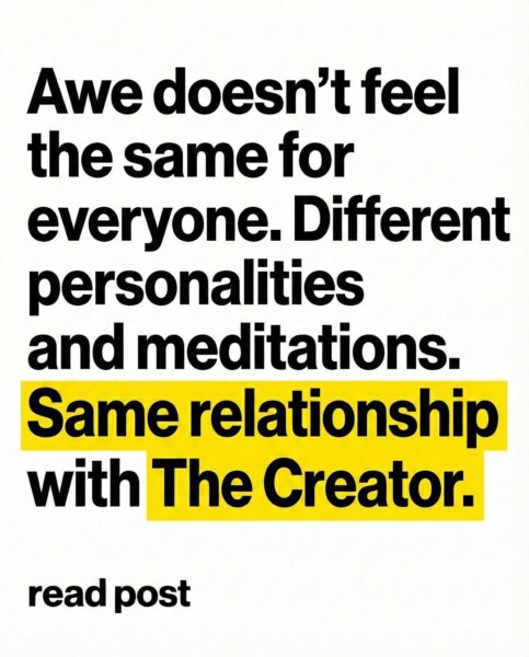 Not everyone meets awe the same way