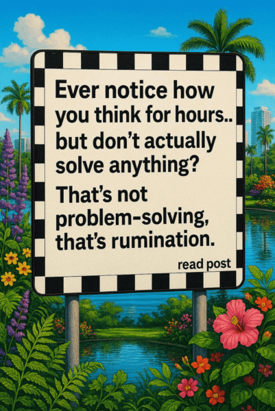 Rumination isn’t problem-solving.