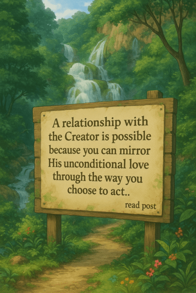 A relationship with the Creator is possible