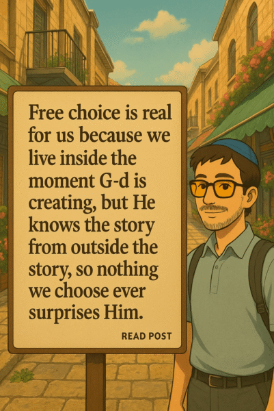 From our perspective, we have free choice.