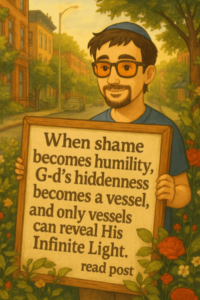 Shame becomes revelation,