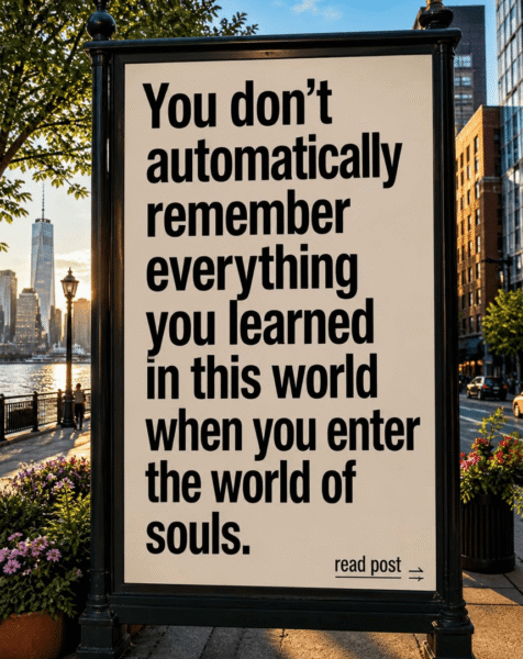 The World of Souls Not an Escape