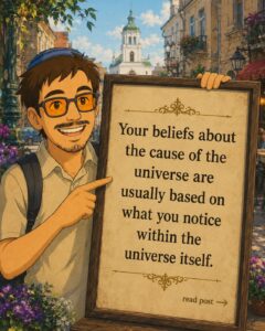 Many people think they have no beliefs about the cause of the universe