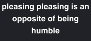 A lesson on people pleasing