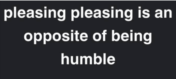 A lesson on people pleasing