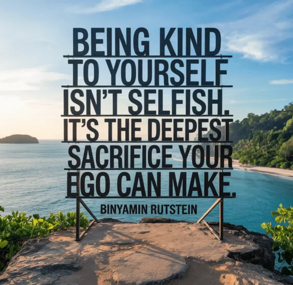 If you think being kind to yourself makes you selfish, 