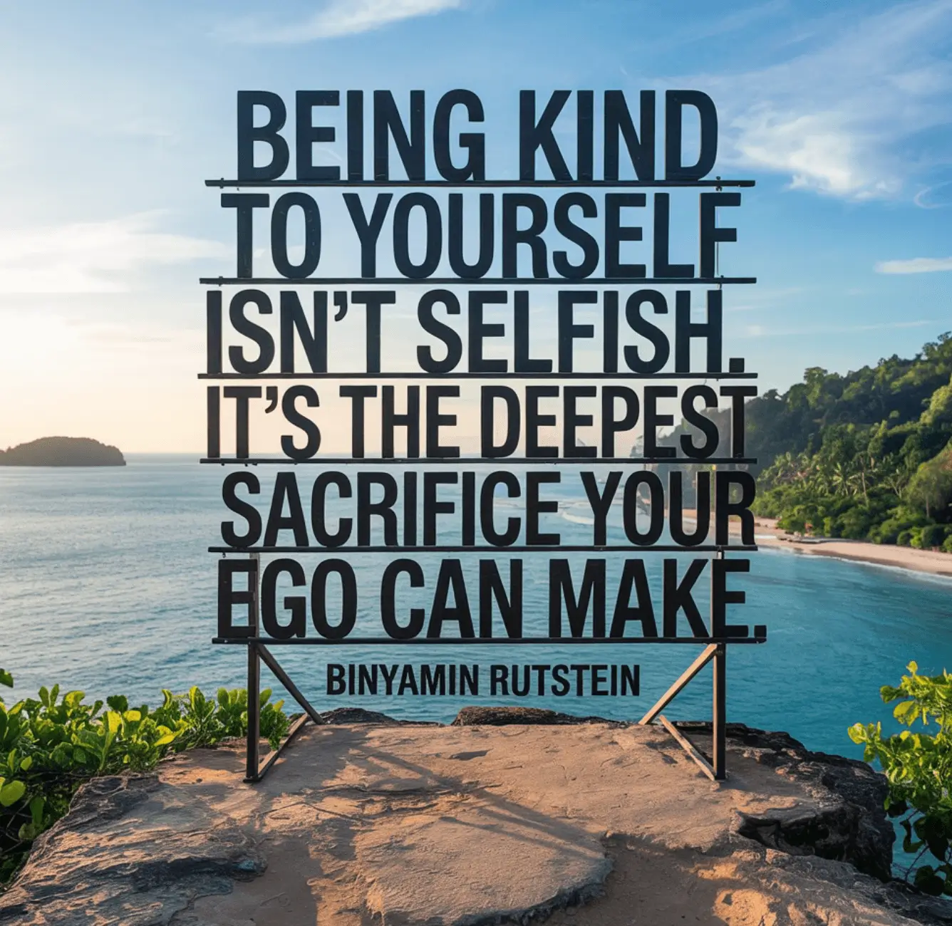 If you think being kind to yourself makes you selfish, 