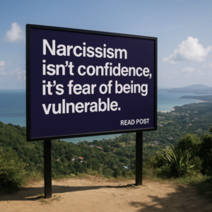 Narcissism isn’t confidence, it’s fear of being vulnerable.