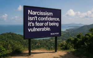 Narcissism isn’t confidence, it’s fear of being vulnerable.