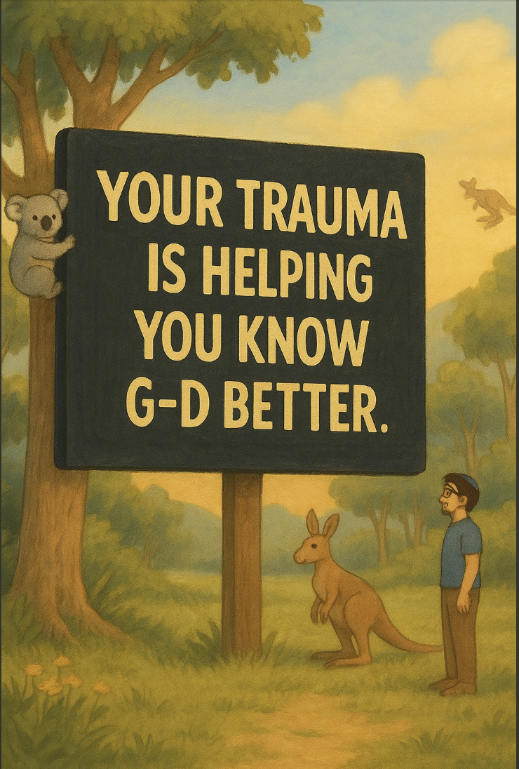 Sign about trauma helping you know G-d