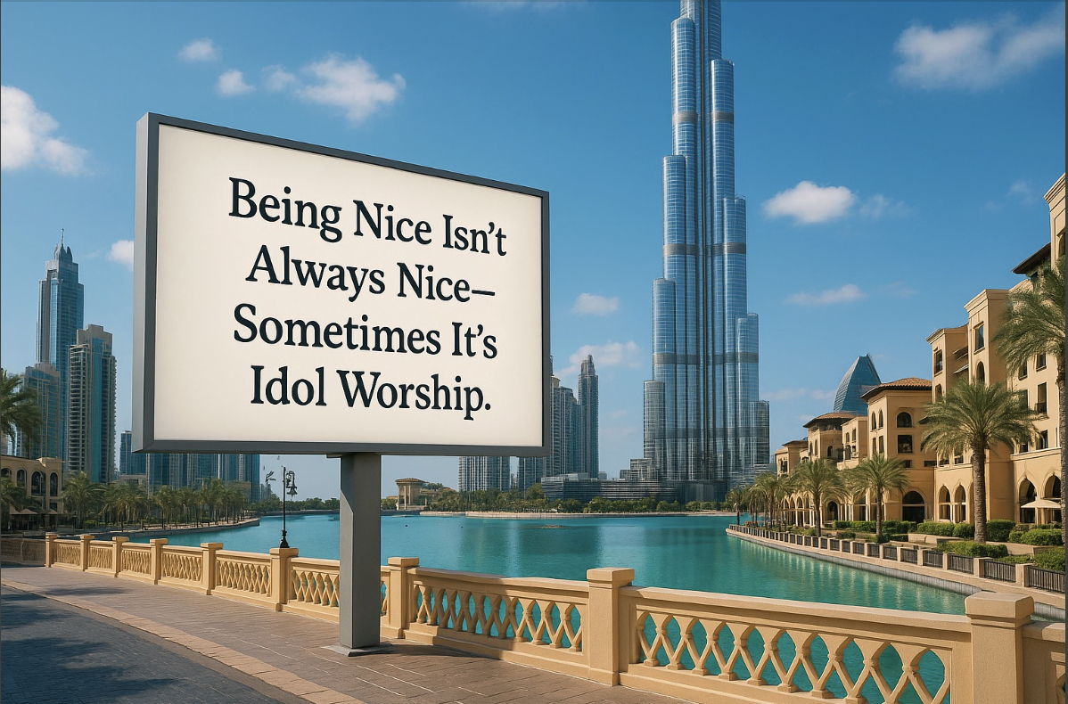 City sign about being nice