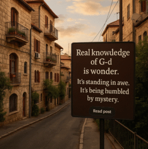 We know G-d most… by not knowing.
