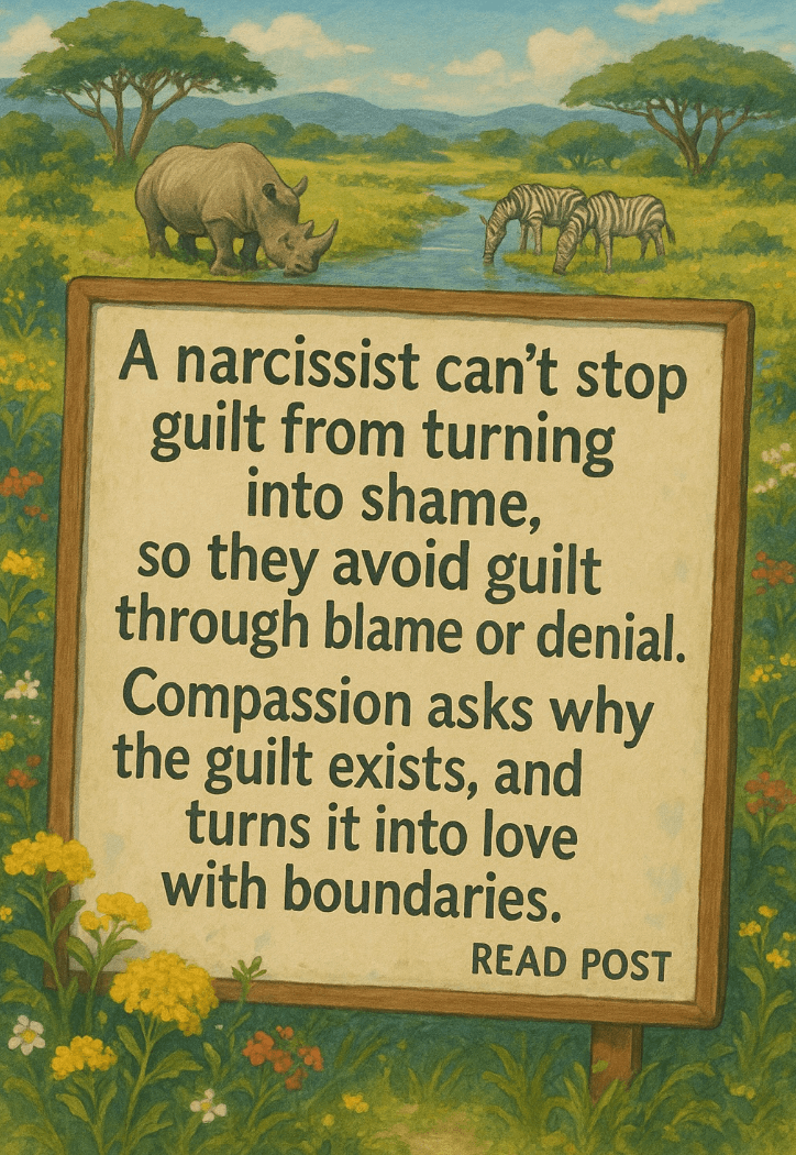 sign about a narcissist and guilt