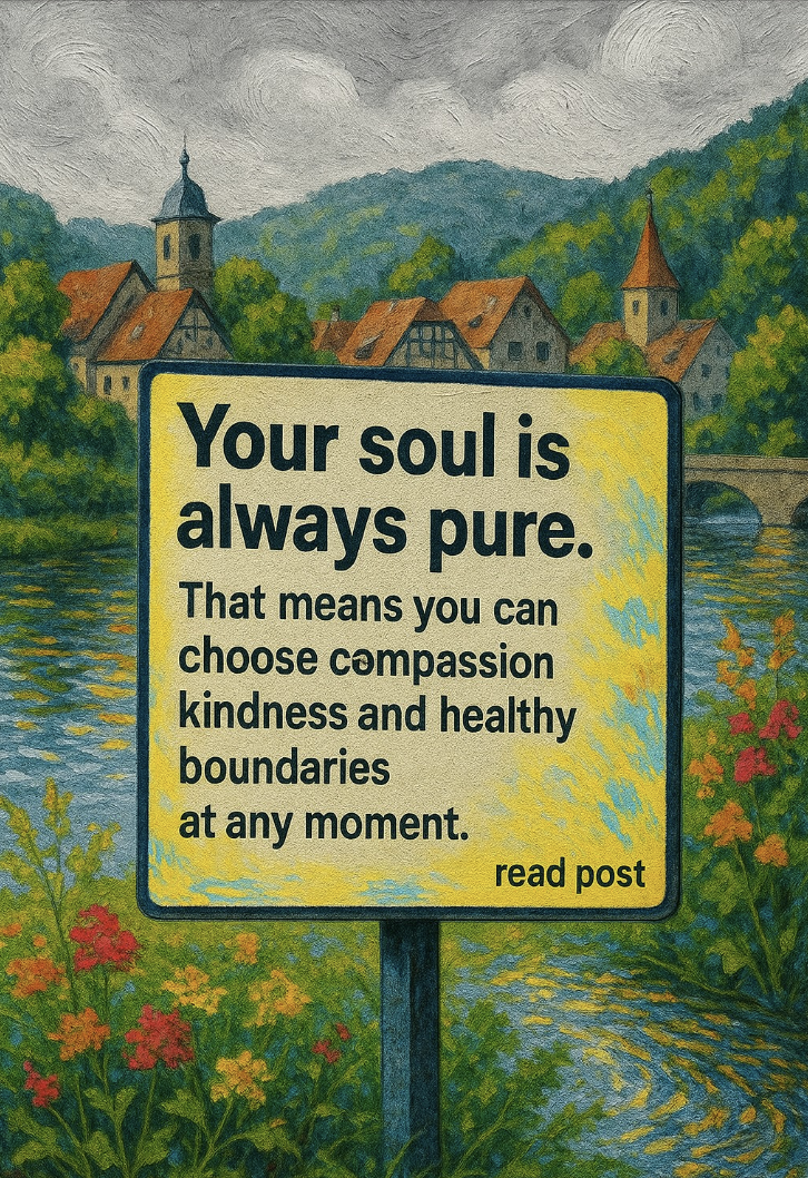 Your soul never gets dirty.