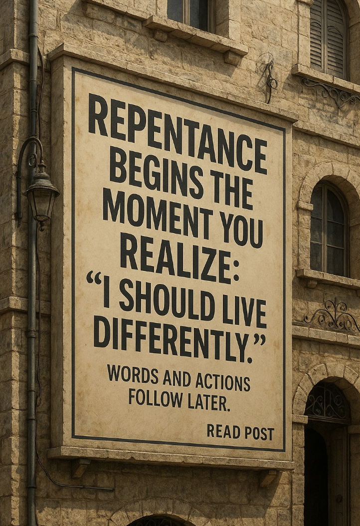 Repentance doesn’t start with saying “sorry.”