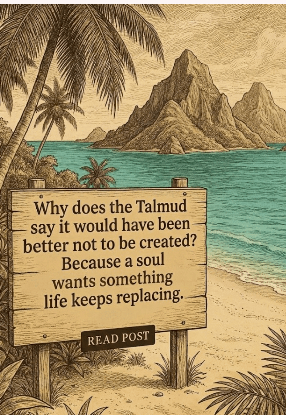 sign about why it would have been better not created.