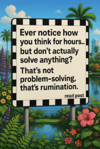 Rumination isn’t problem-solving.