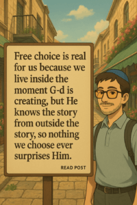 From our perspective, we have free choice.