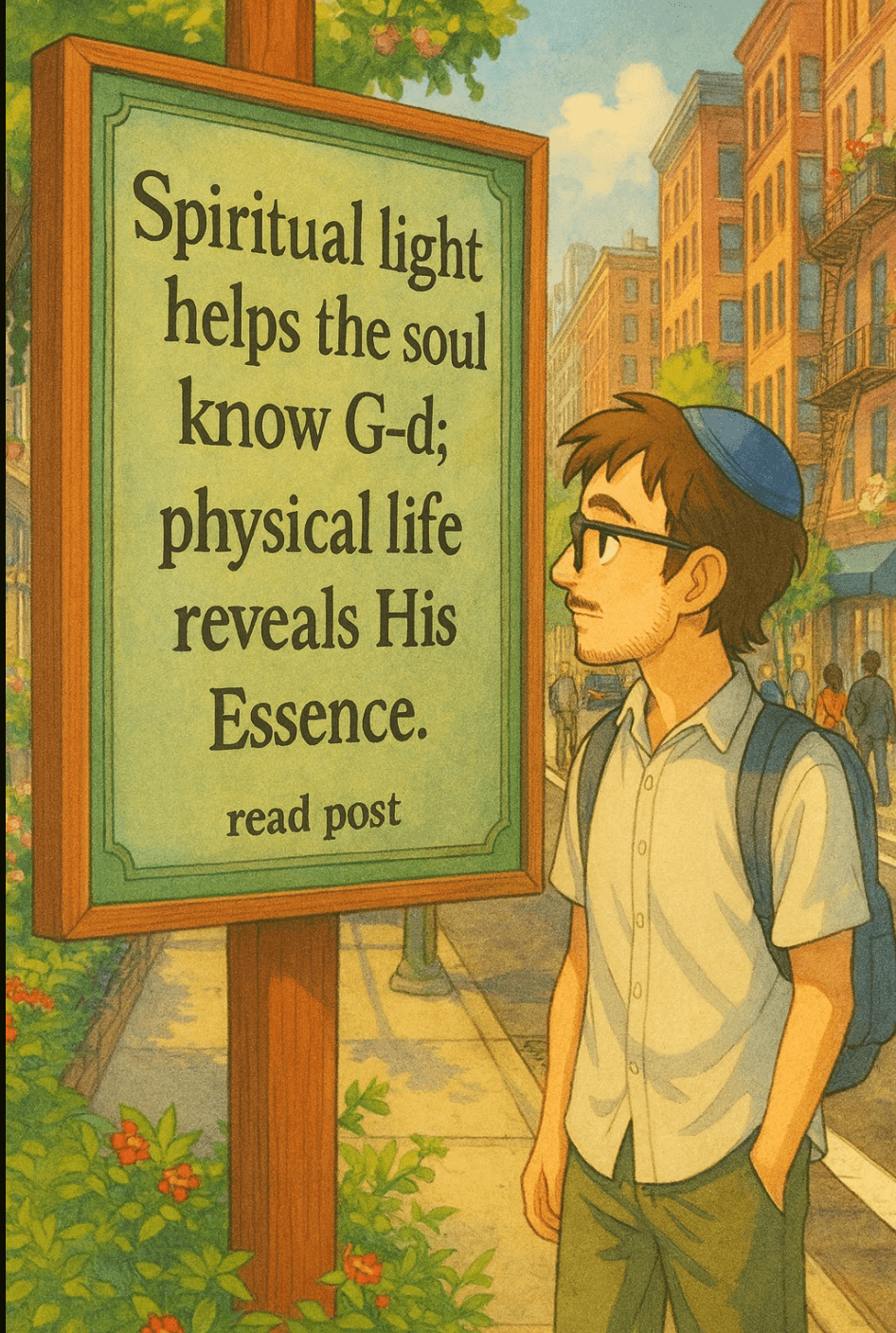 Sign about spiritual light