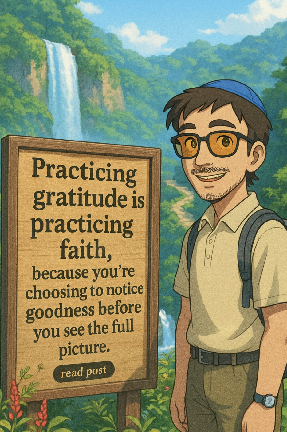 Sign about practicing gratitude