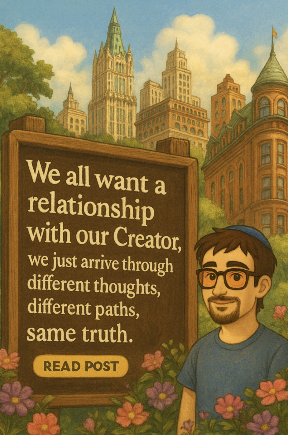 Sign about how we all want a relationship with our Creator