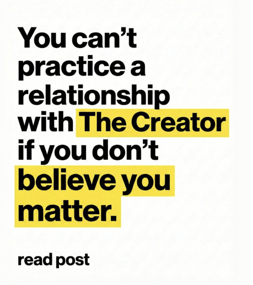 sign about a relationship with creator