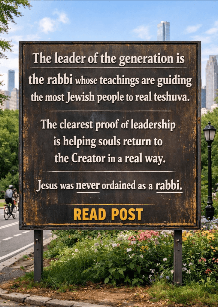 Sign about the leader