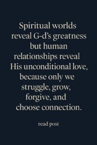 G-d’s unconditional love is infinite
