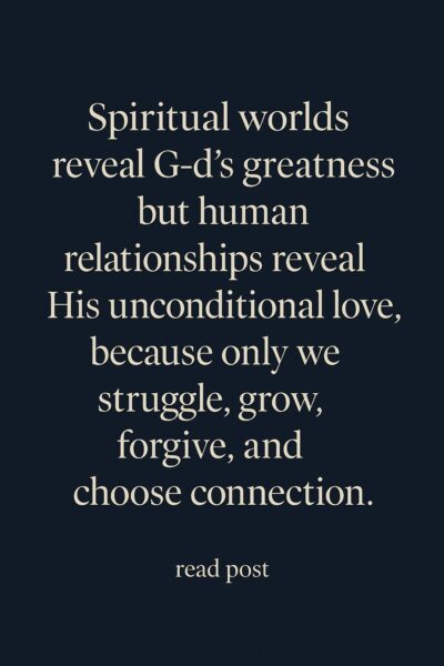 G-d’s unconditional love is infinite