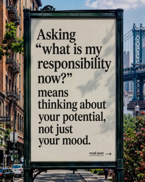 Responsibility is the bridge between who you are