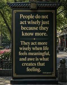 People do not live wisely