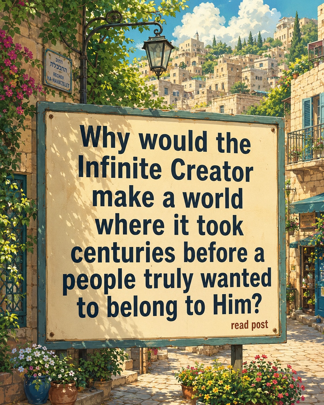 why would the infinite creator make a world with suffering