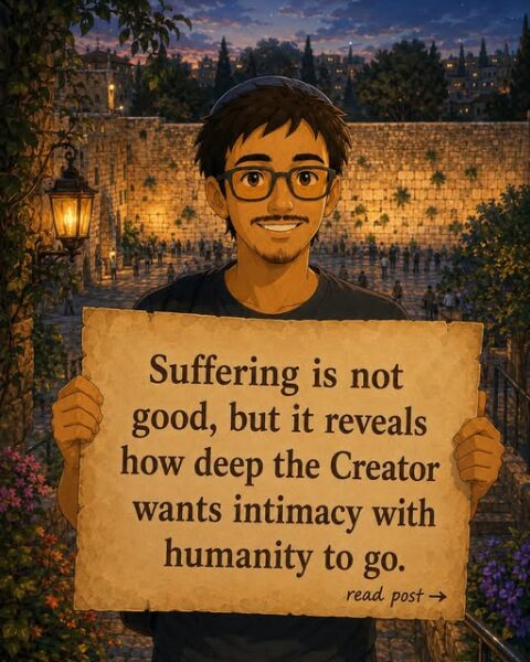 Suffering is a metaphor for how intimate the Creator is willing to be with humanity
