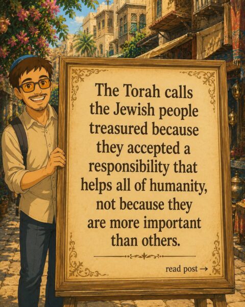 The Torah calls the Jewish people treasured because they accepted a responsibility that helps all of humanity